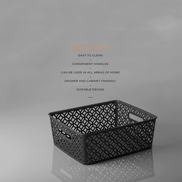 Red Barrel Studio Plastic Storage Bins Large Black LL Multi